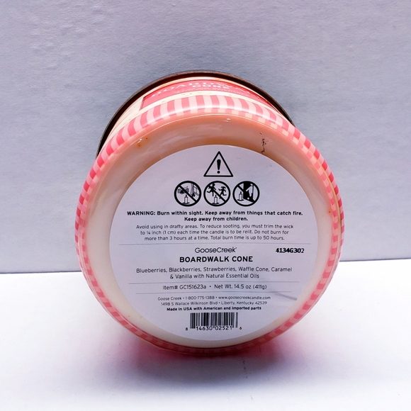 Goose Creek BOARDWALK CONE Large 3-Wick Scented Candle, 14.5 oz - Picture 4 of 5